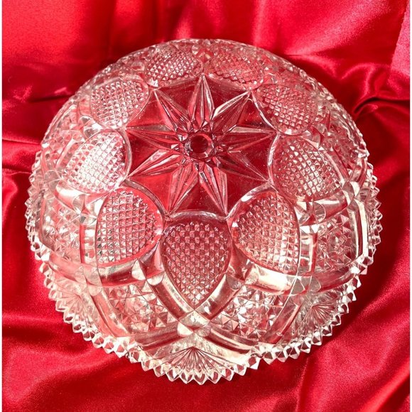 EAPG Early American Pressed Glass Bowl  8”x3”’ - Picture 2 of 4